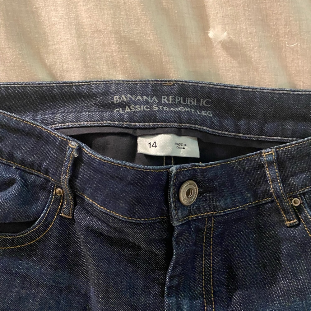 Banana Republic Dark Wash Straight Leg Jeans
